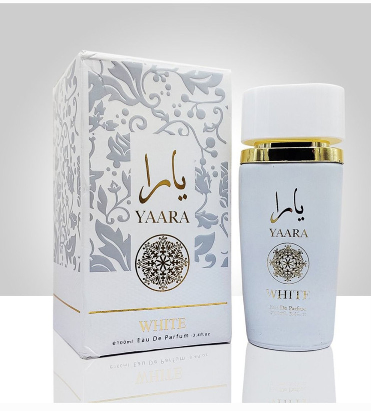 عطرادکلن یارا سفید ازشرکت اماراتی تی آر آی ۱۰۰میل زنانهYARA